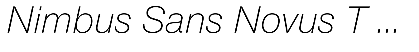Nimbus Sans Novus T Light Italic